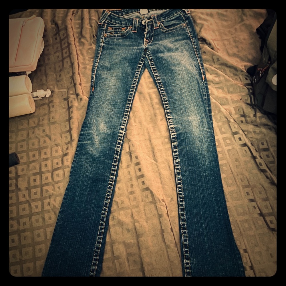 True Religion Jeans “Johnny” straight leg sz 24